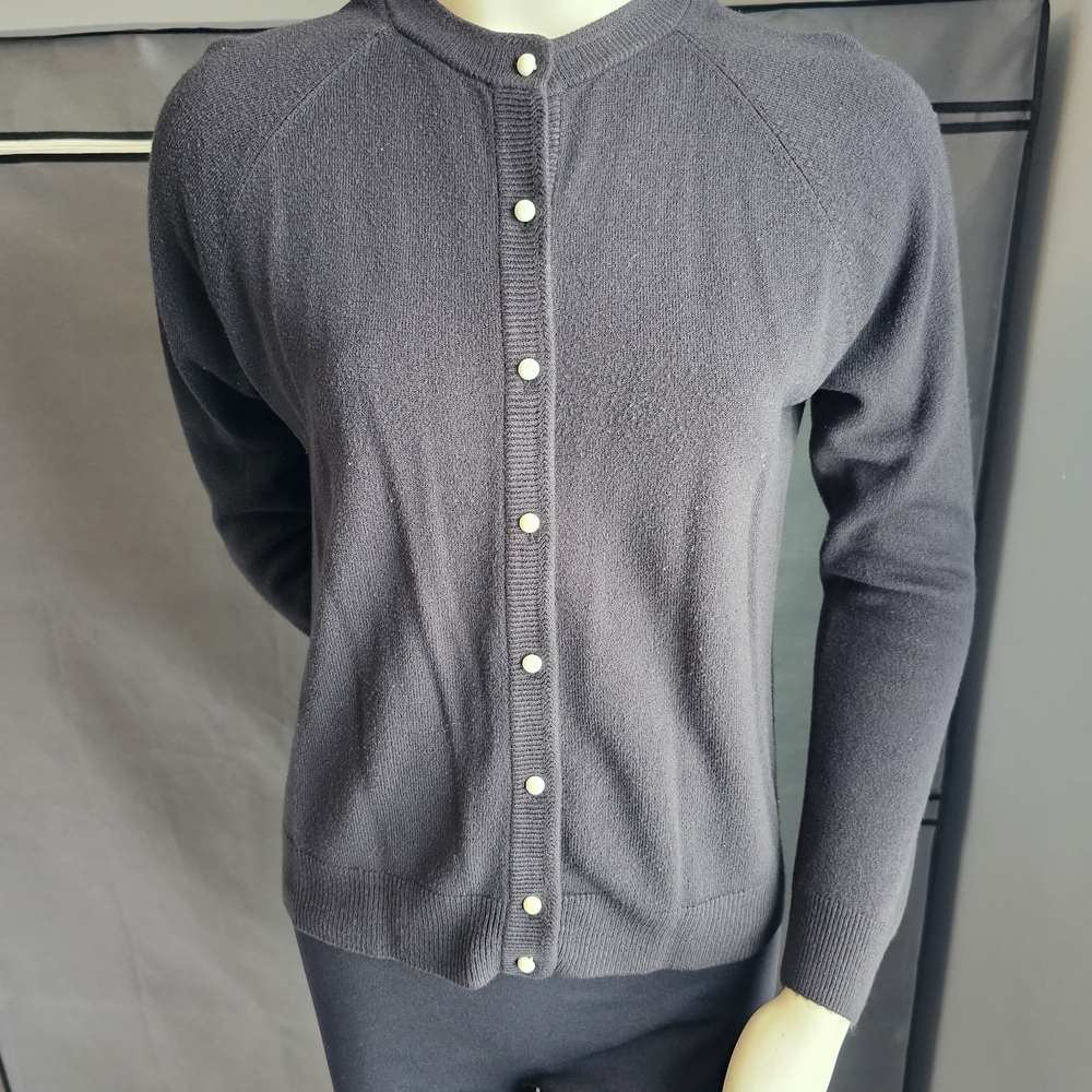 Sag Harbor Charcoal Cardigan Sweater